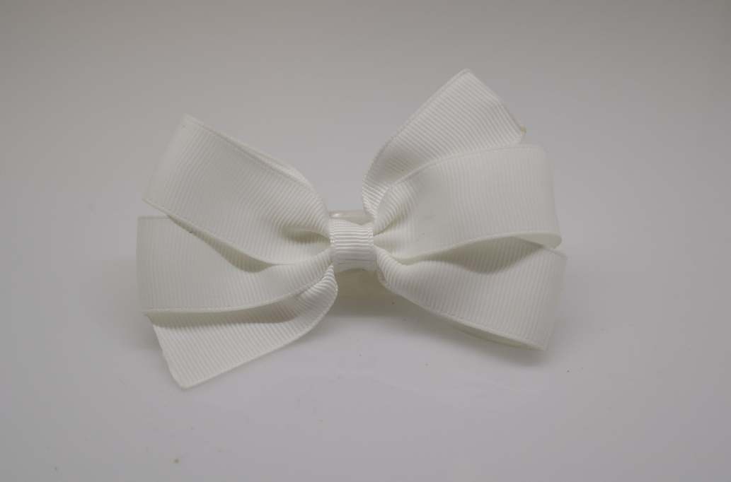 Large pinwheel hair Bow with colors  White
